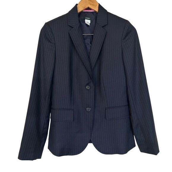 J. Cree | Striped Wool Blazer, Size 2 - Picture 2 of 10